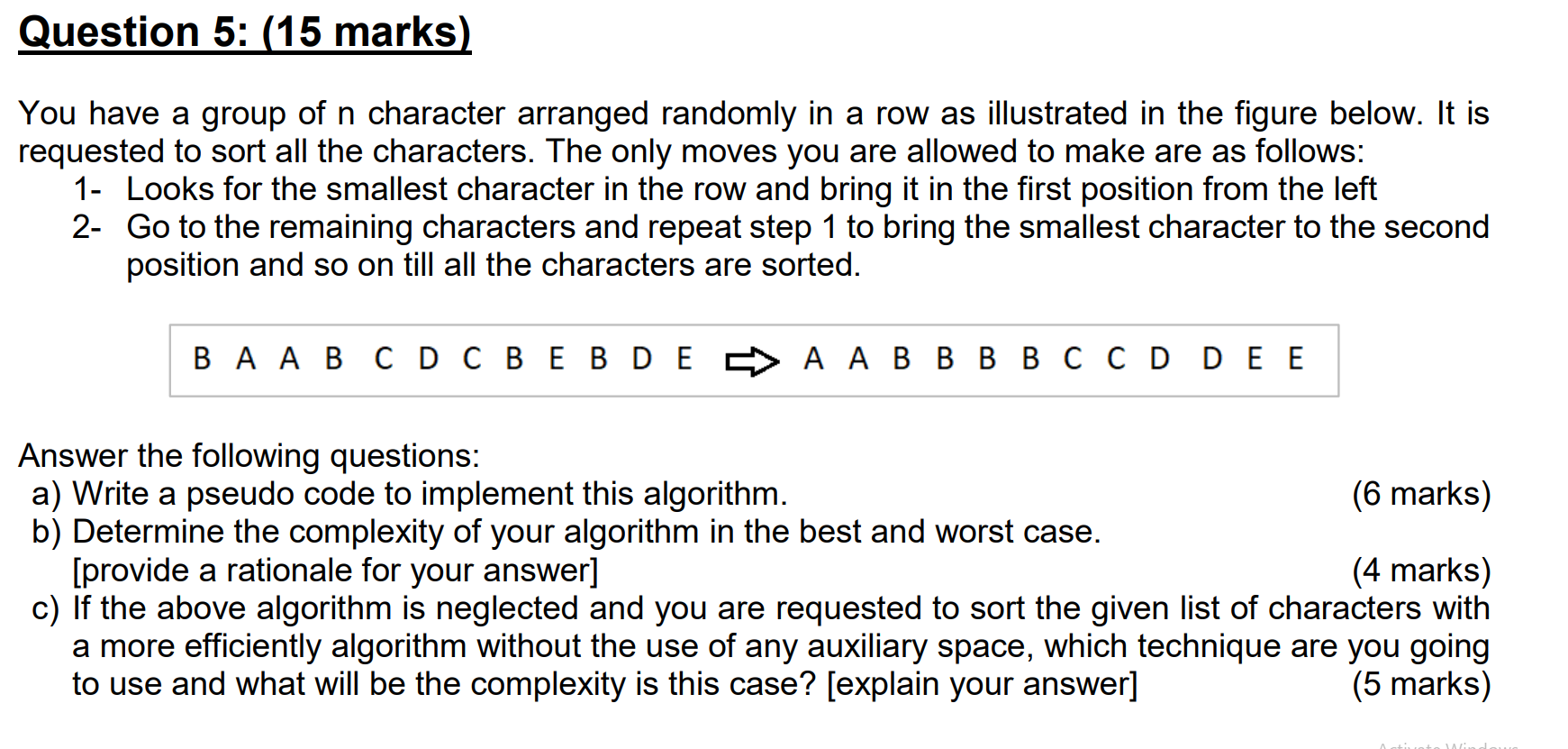 Solved Question 5: (15 marks) You have a group of n | Chegg.com