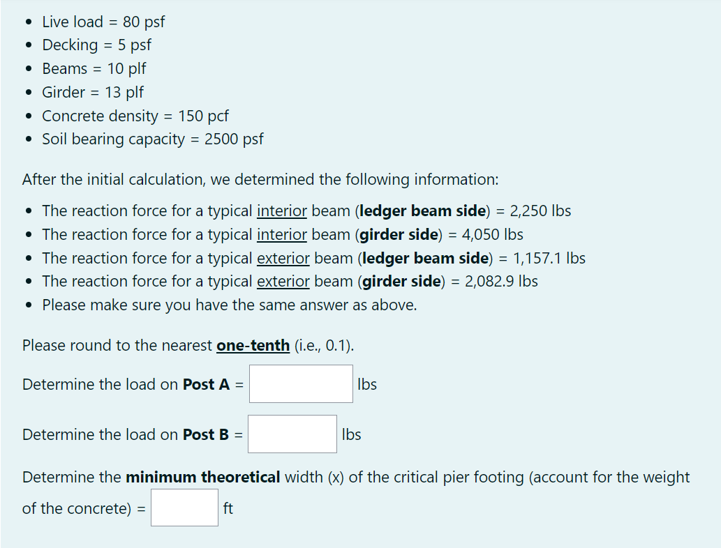 Solved The load trace will involve the framing for a small | Chegg.com