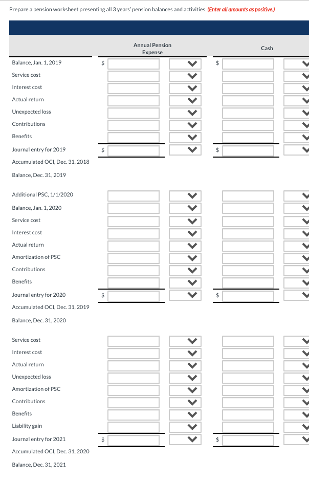 Full Pension. worksheet with: General Journal | Chegg.com