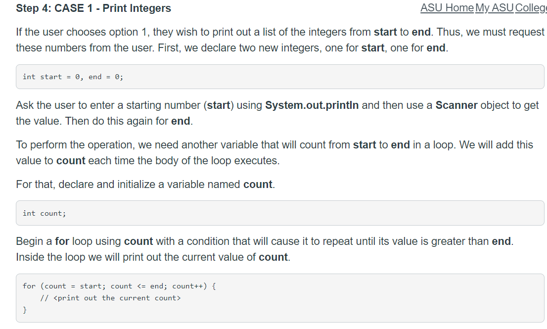 Solved Problem Description: Displaying menu options and | Chegg.com