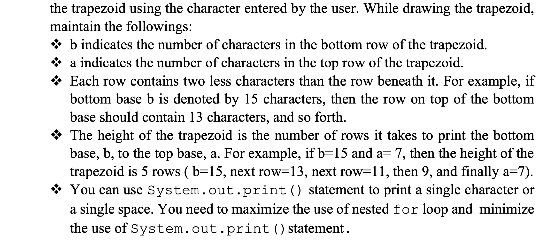 solved-write-a-program-to-print-out-an-isosceles-trapezoid-chegg