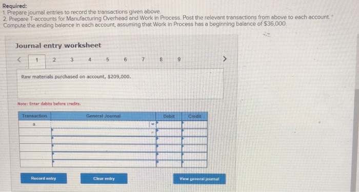 Solved A Raw Materials Purchased On Account 209000 B 1974