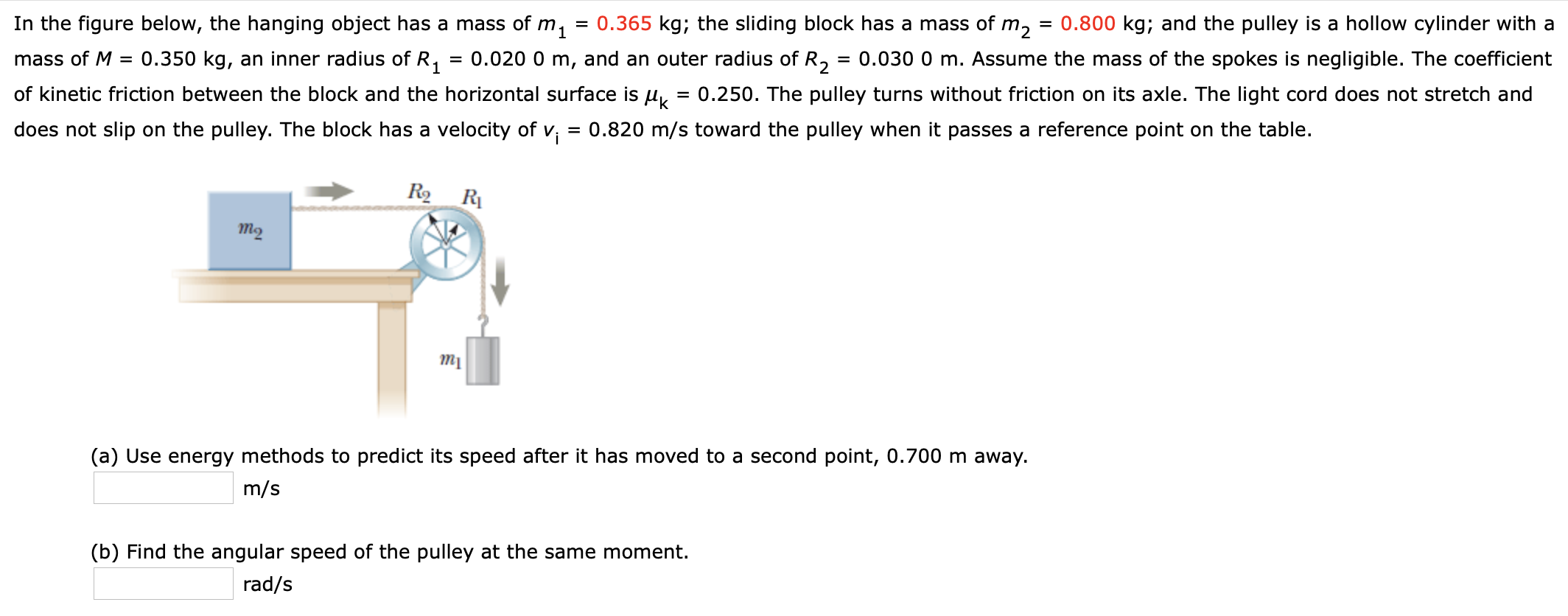 Solved In the figure below, the hanging object has a mass of | Chegg.com