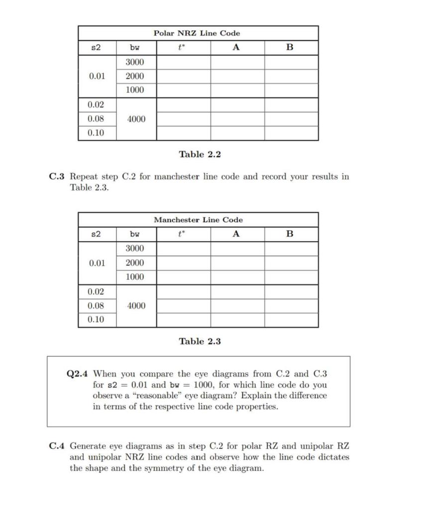 EXPERIMENT 2 BINARY SIGNALLING FORMATS JECTIVES In | Chegg.com