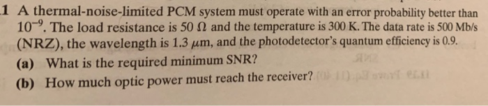 Solved Noise and Detection 394 Chapter 11 (c) Compute the | Chegg.com