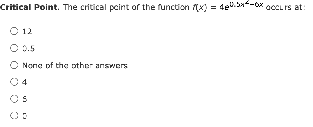 Solved Critical Point. The critical point of the function | Chegg.com