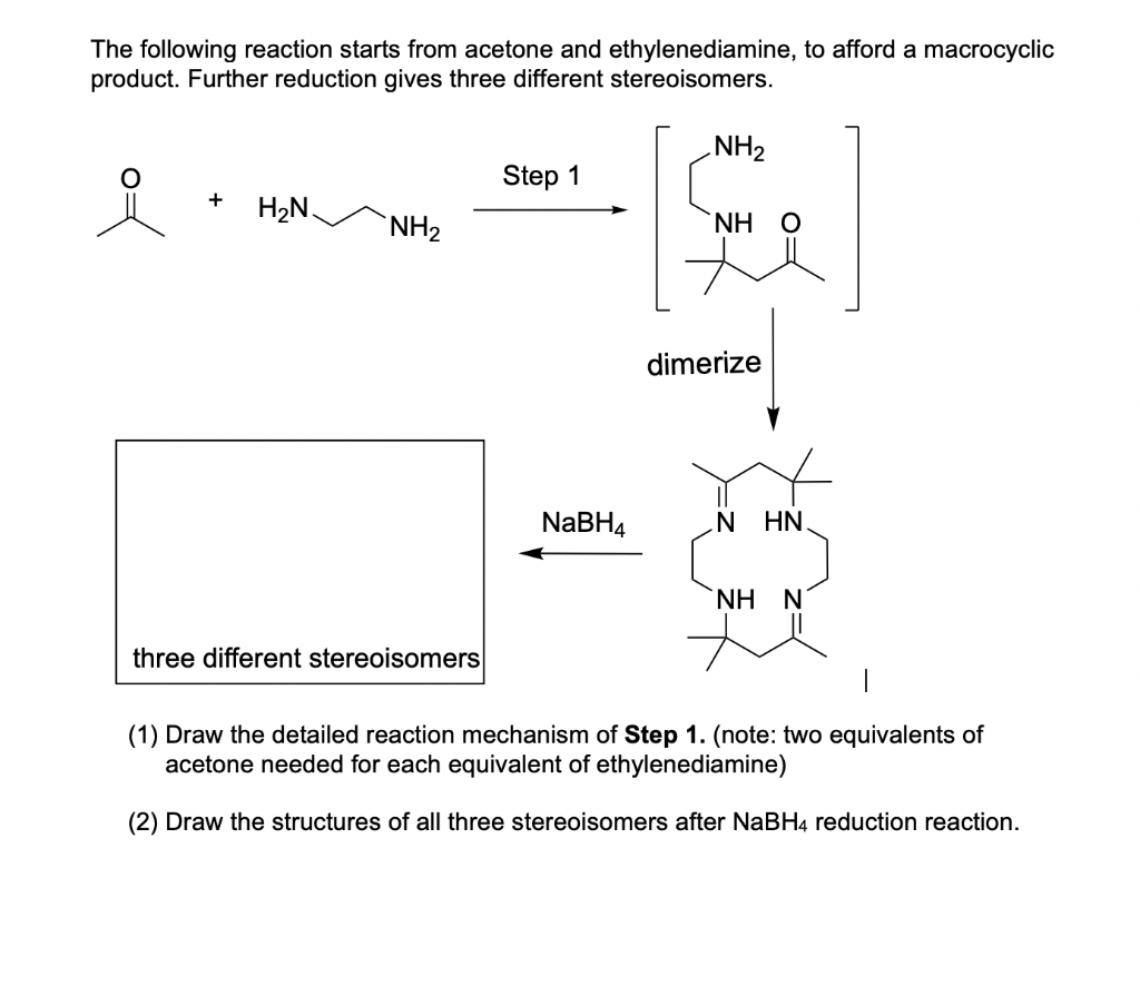 Solved The Following Reaction Starts From Acetone And