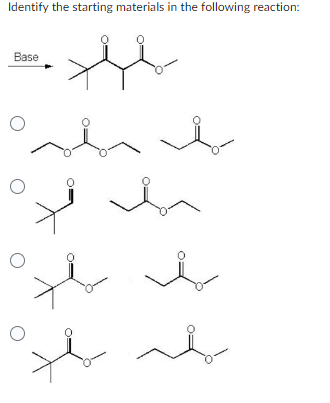 Solved Identify the starting materials in the following | Chegg.com