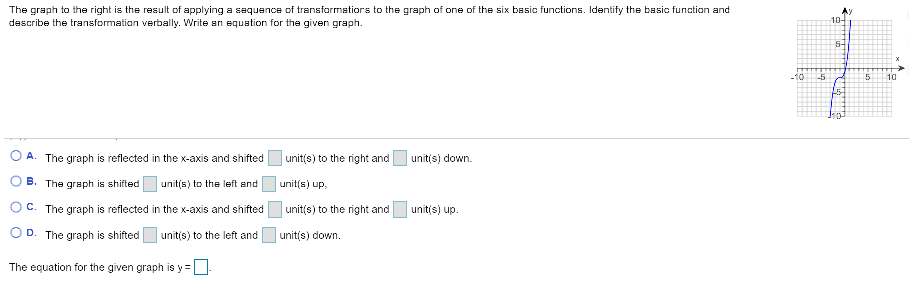 Solved The graph to the right is the result of applying a | Chegg.com