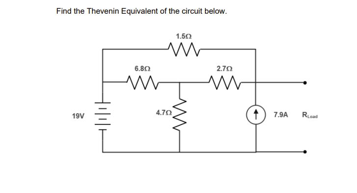 Solved Find the Thevenin Equivalent of the circuit below. | Chegg.com