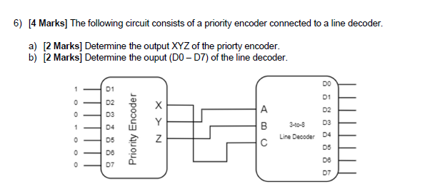 Solved 6) [4 Marks] The following circuit consists of a | Chegg.com