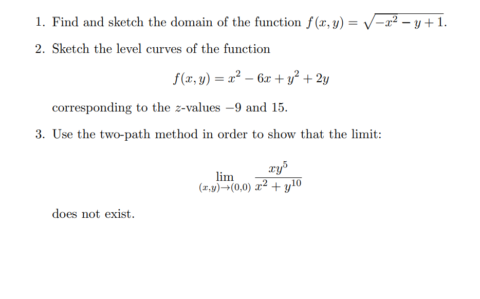 Solved 1. Find and sketch the domain of the function | Chegg.com