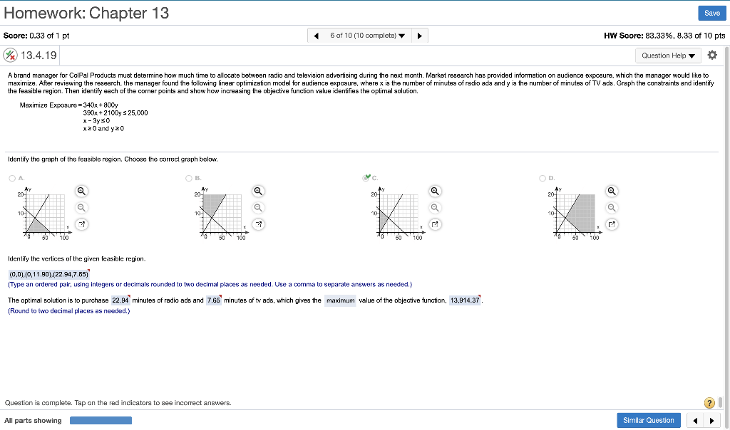 Identify the graph of the feasible region. Choose the correct graph below. b) Identify the vertices...