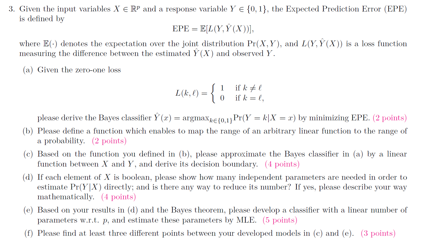 3 Given The Input Variables X Erp And A Response Chegg Com