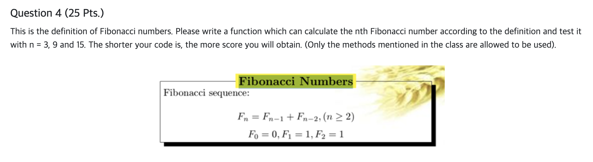 Solved Question 4 (25 Pts.)This is ﻿the definition of | Chegg.com