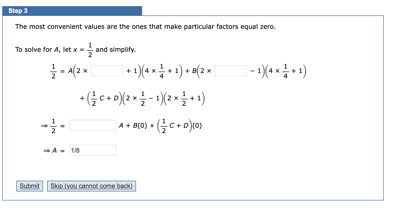 solved-step-3-the-most-convenient-values-are-the-ones-that-chegg