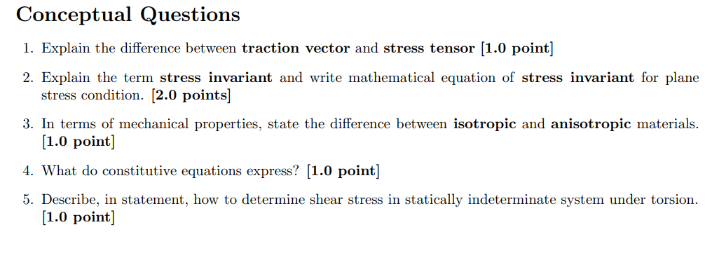 Solved Conceptual Questions 1. Explain the difference | Chegg.com