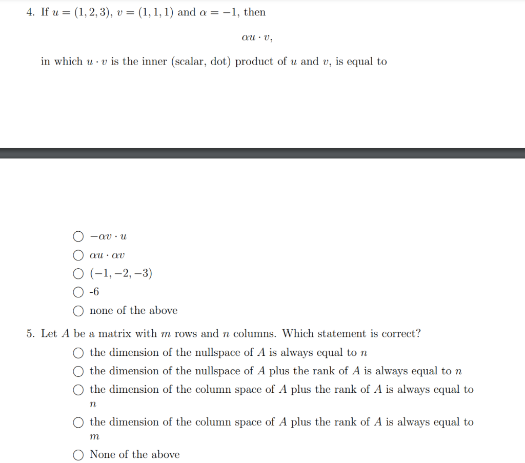 Solved 4 If U 1 2 3 V 1 1 1 And A 1 Then Chegg Com