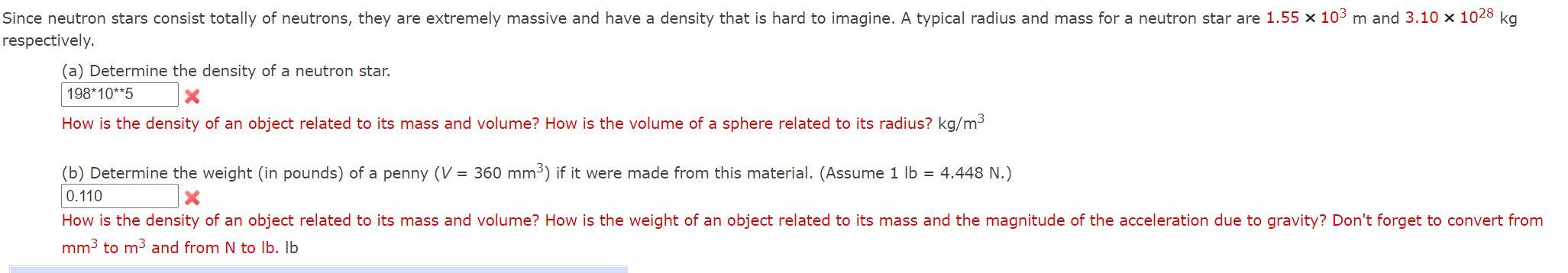 Solved Since Neutron Stars Consist Totally Of Neutrons They 9277