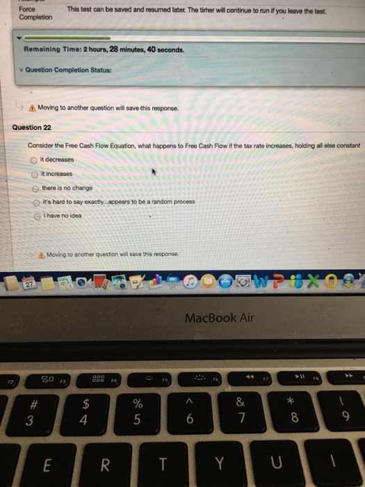 Solved consider the free cash flow equation what happens to chegg