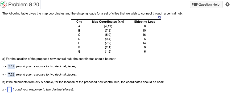 Solved Hello, I need help with this problem and an | Chegg.com