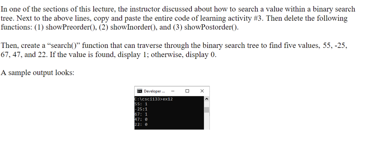 Solved In one of the sections of this lecture, the | Chegg.com