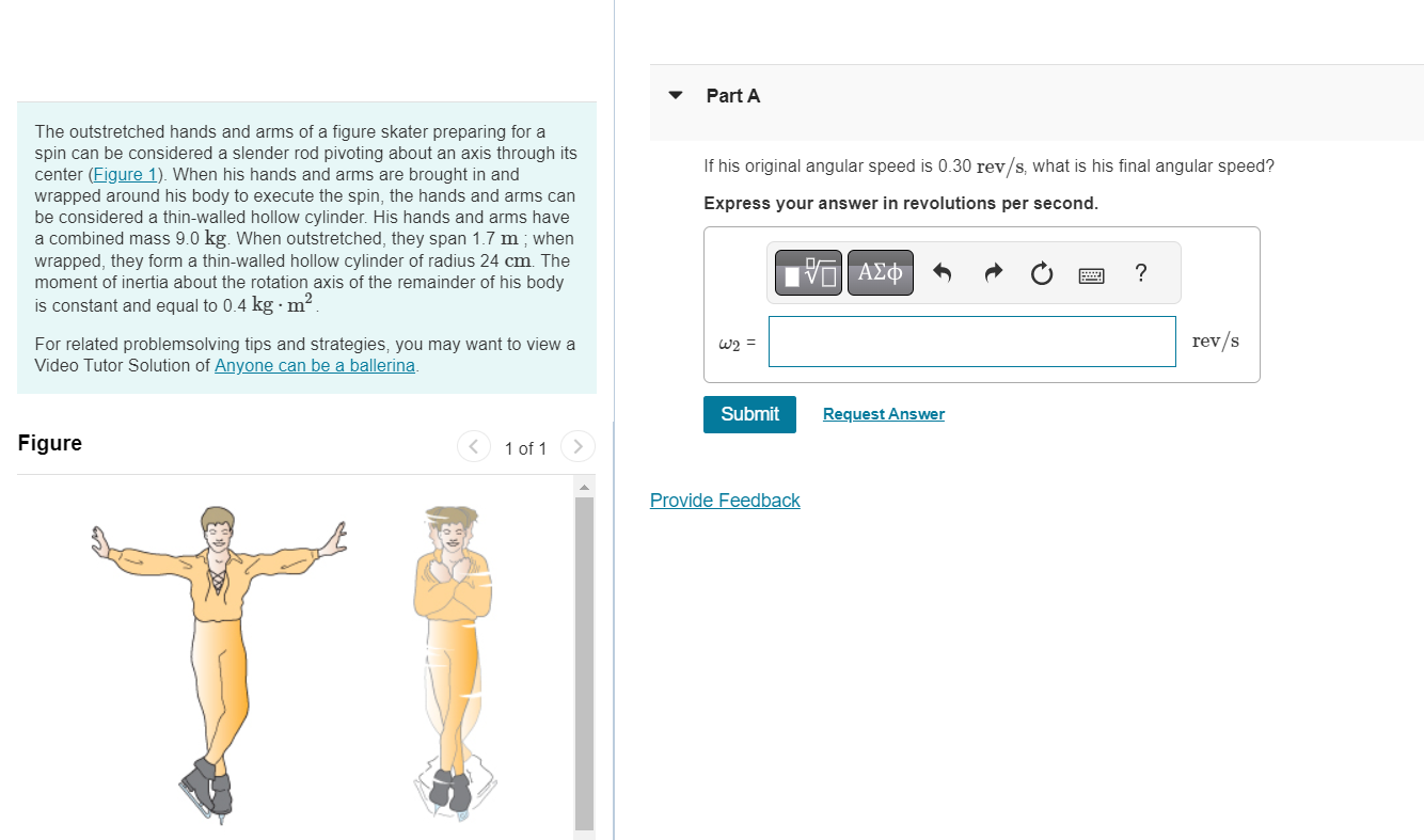 [Solved] The outstretched hands and arms of a figure skat