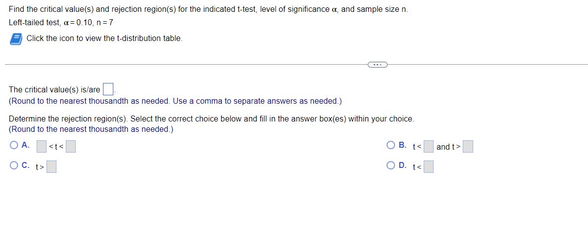 Solved Find the critical value(s) ﻿and rejection region(s) | Chegg.com