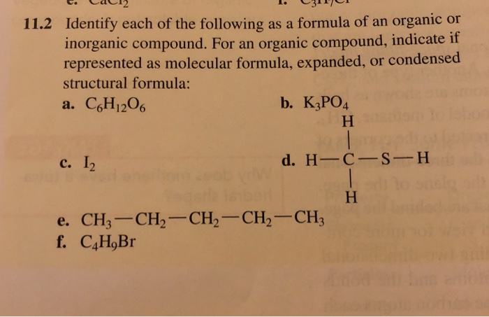 Solved Identify each of the following as a formula of an | Chegg.com