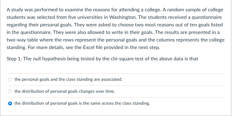 Solved A study was performed to examine the reasons for | Chegg.com