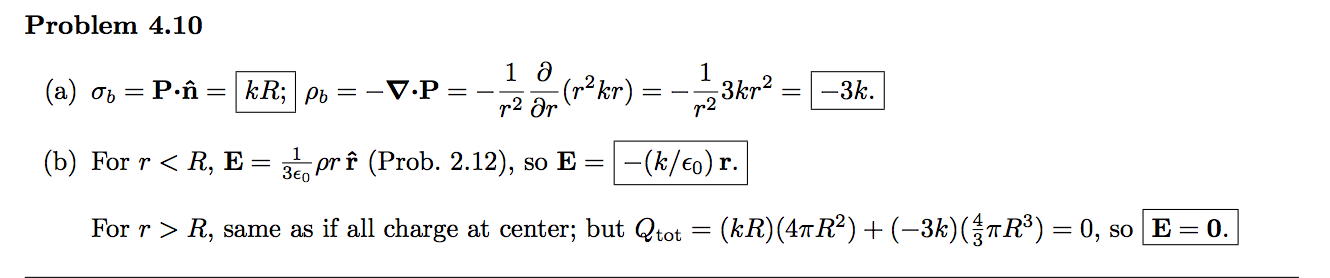Solved Example 4.2. Find the electric field produced by a | Chegg.com