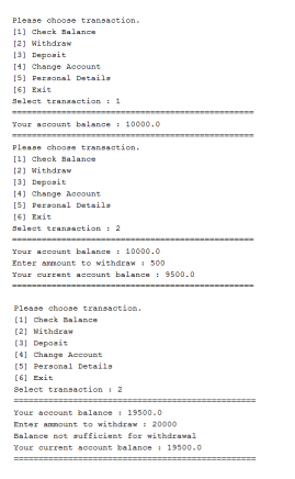 Solved Design and develop a Java program for an ATM machine. | Chegg.com