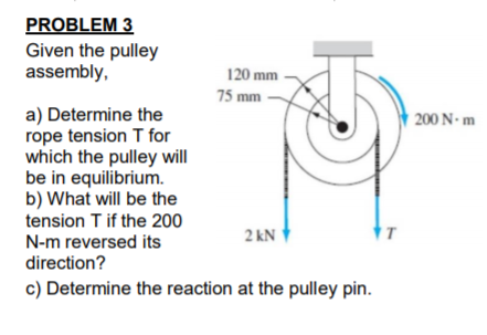 tension in rope pulley