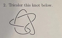 Solved 2. Tricolor this knot below. | Chegg.com