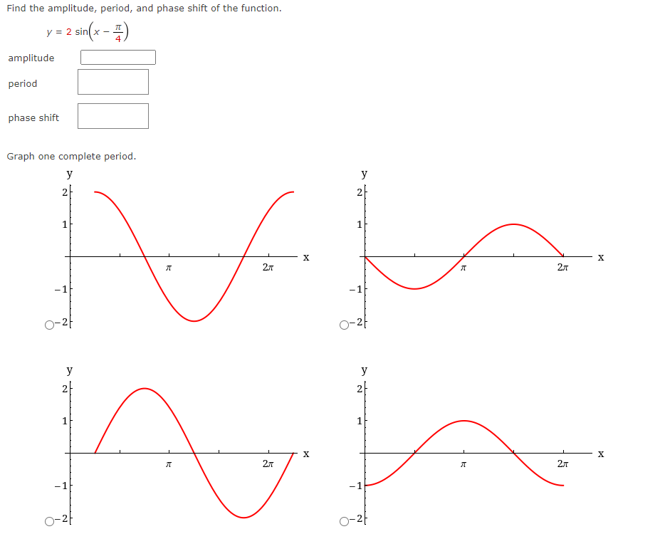 [Solved]: The sine curve y = a sin(k(x - b)) has amplitude