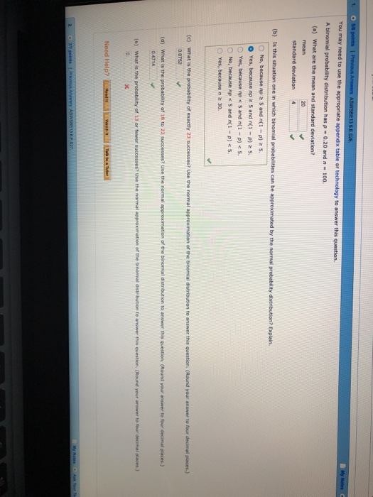 Solved You may need to use the to answer this A binomial | Chegg.com