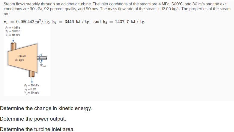 Solved Steam Flows Steadily Through An Adiabatic Turbine. | Chegg.com