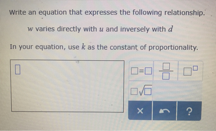 Solved Write an equation that expresses the following | Chegg.com