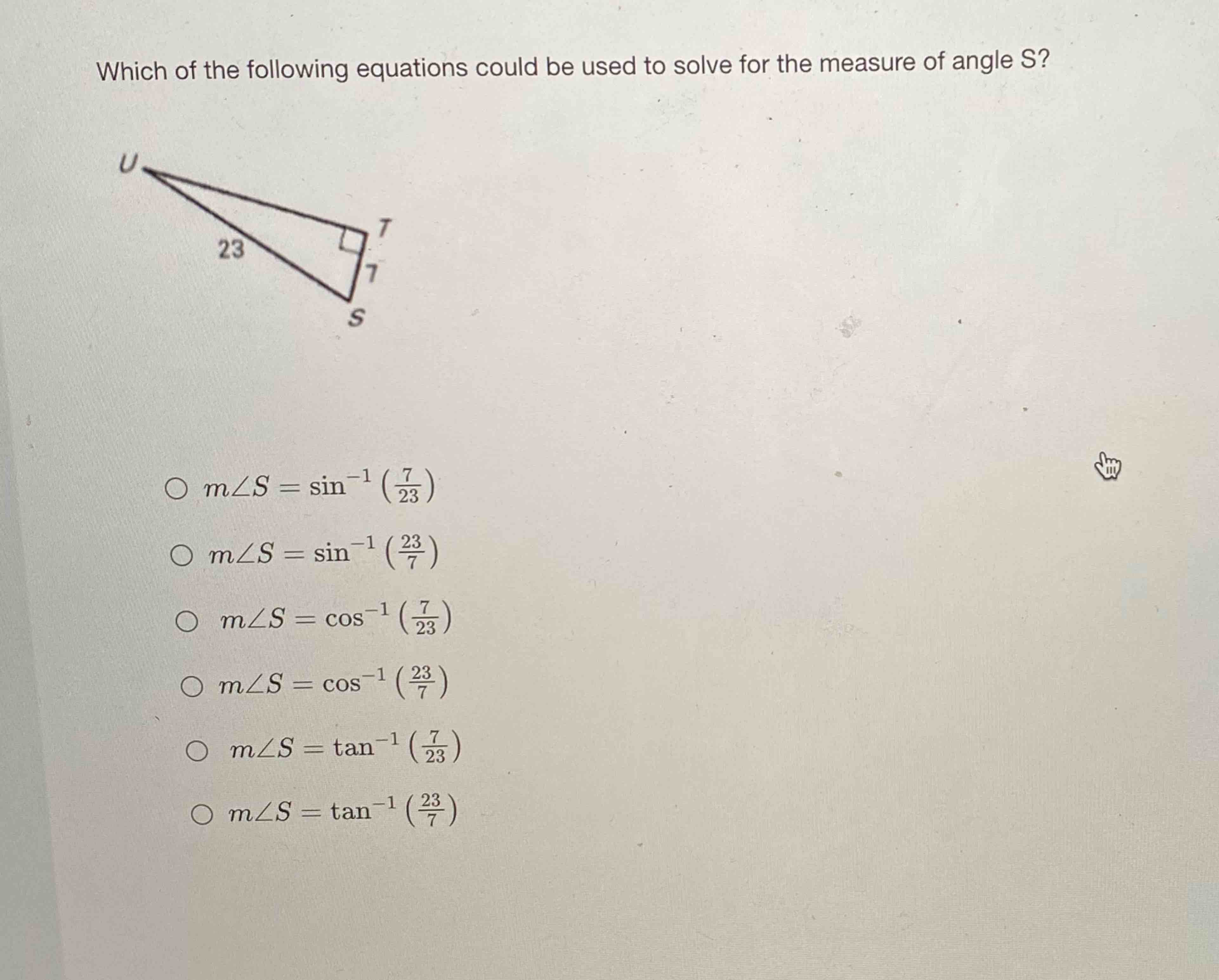 Solved Which of the following equations could be used to | Chegg.com