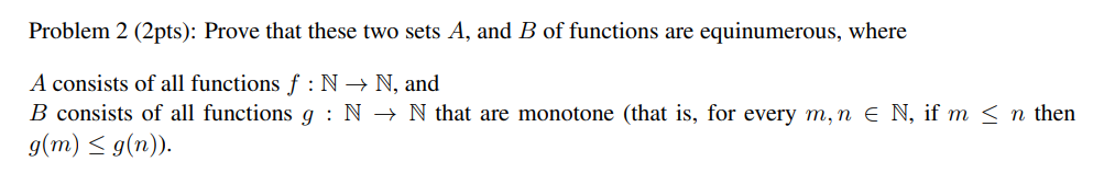 Solved Problem 2 (2pts): Prove That These Two Sets A, And B | Chegg.com