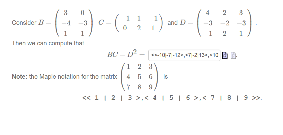 Solved Consider B=⎝⎛3−410−31⎠⎞C=(−1012−11) And | Chegg.com