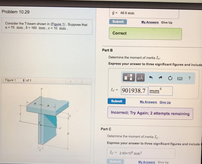 Solved Consider The T-beam Shown In (Figure 1). Suppose That | Chegg.com