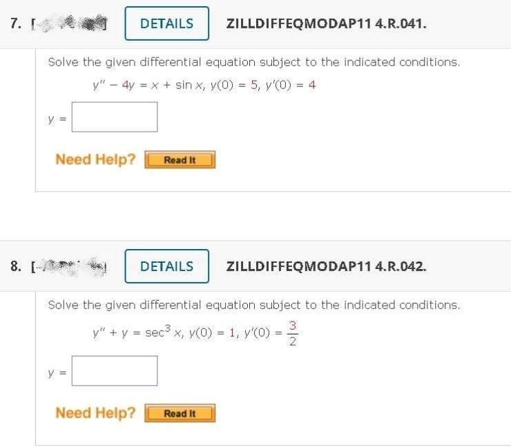 Solved Solve The Given Differential Equation Subject To The | Chegg.com