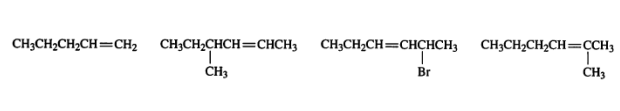 Solved CH3CH2CH=CHCHCH3 CH3CH2CH2CH=CH2 CH3CH2CHCH=CHCH3 1 | Chegg.com