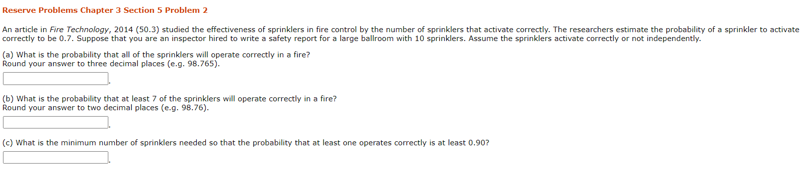 Solved Reserve Problems Chapter 3 Section 5 Problem 2 An