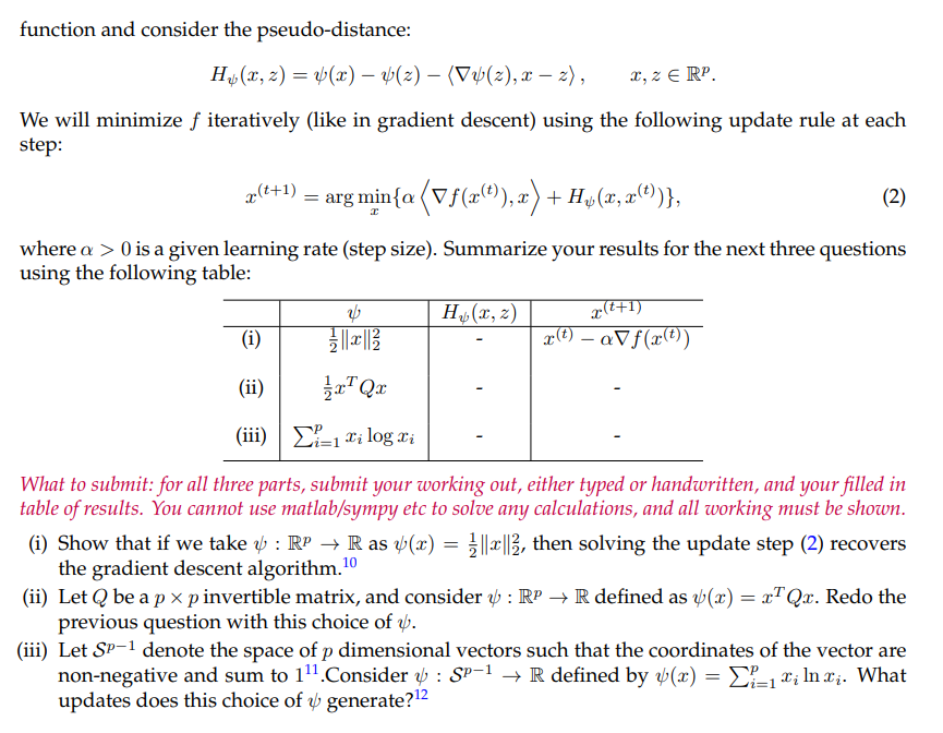 Solved (b) (Iterative Optimization) Gradient-based | Chegg.com