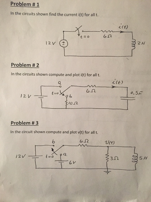 Solved Problem # 1 In the circuits shown find the current | Chegg.com