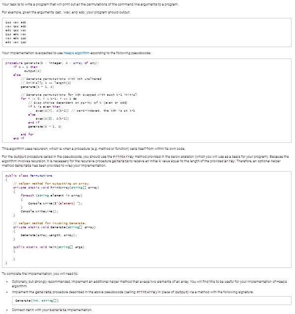 Solved Your task is to write a program that will print out | Chegg.com