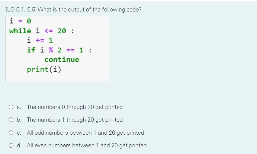 Solved [LO 6.1, 6.5] What is the output of the following | Chegg.com