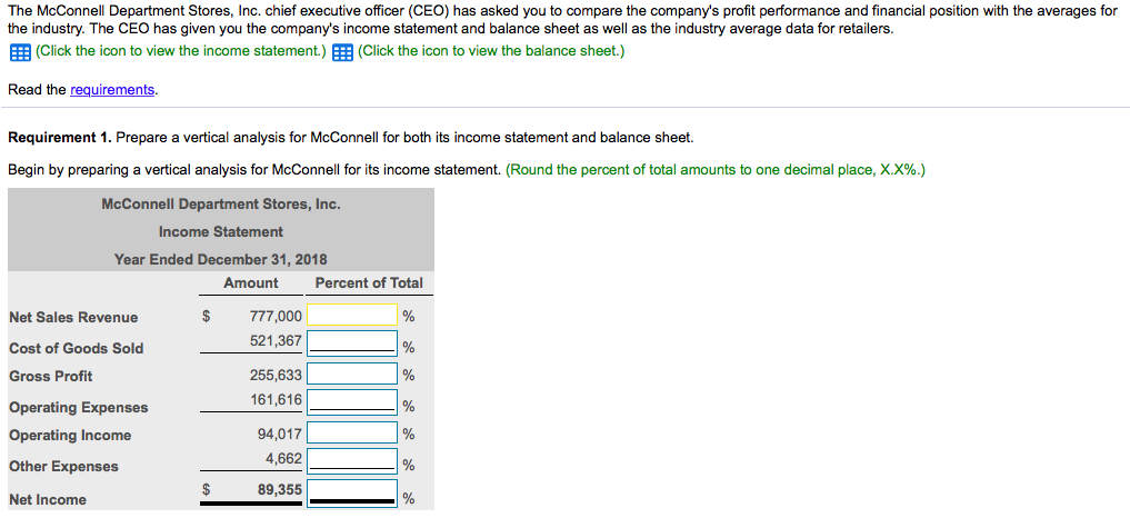 Solved The McConnell Department​ Stores, Inc. chief | Chegg.com